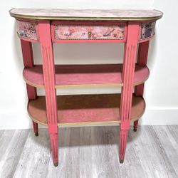 Boho Half Moon Table Console With One Drawer 🛋️Please Read Description