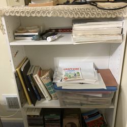 White Wood Bookcase 