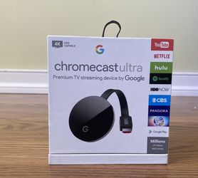 NEW!! Chrome cast ULTRA TV streaming device by Google