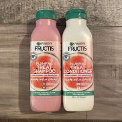 Garnier Fructis Plumping Treat Shampoo And Conditioner Set 
