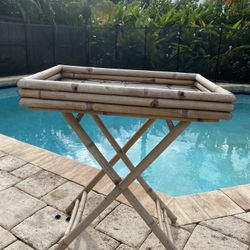 Bamboo Side Table / Plant Stand  