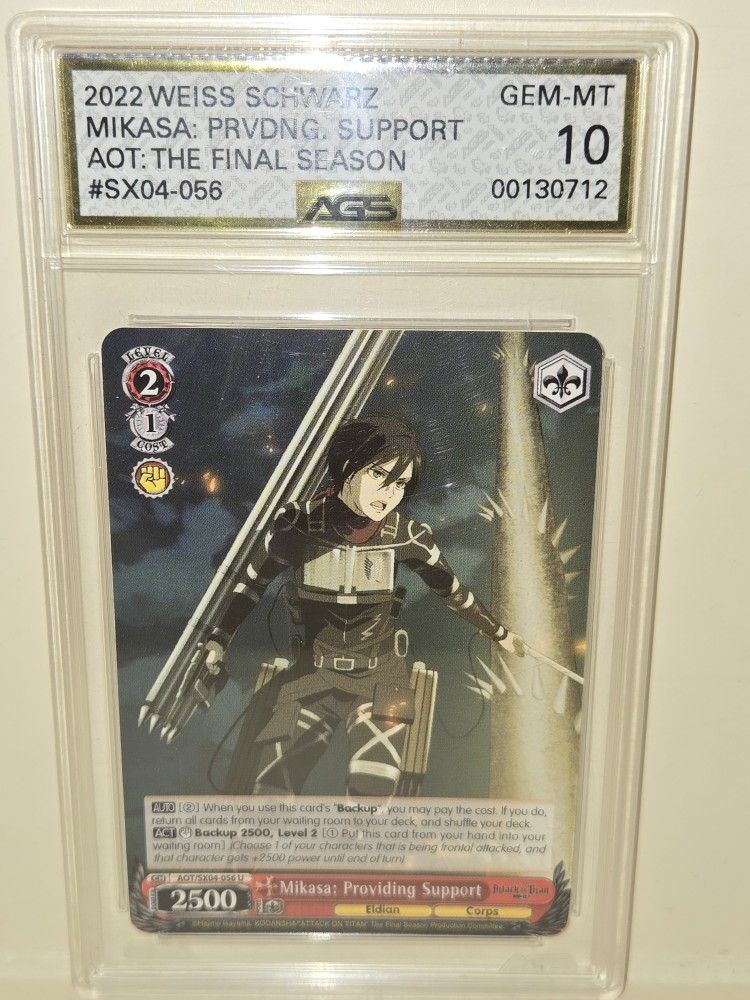 2022 WEISS SCHWARZ MIKASA: PRVDNG. SUPPORT AOT: THE FINAL SEASON