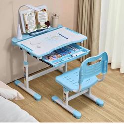 New in it’s box VEVOR Kids Study Chair and Desk Set, Study Desk and Chair for Kids with Table Lamp,