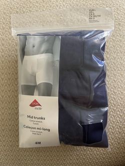 H&M Men's Mid cotton Trunks 3-Pack Size L