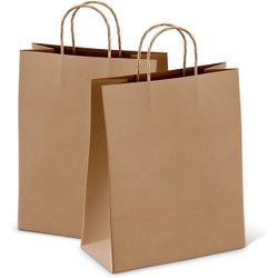 200 Folded Paper Bags ALL SIZES ( Just 7.5 Cents Each )