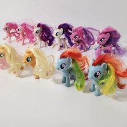 My Little Pony Mane, Applejack, Fluttershy, Twilight Sparkle, Pinkie Pie, Rarity Figures