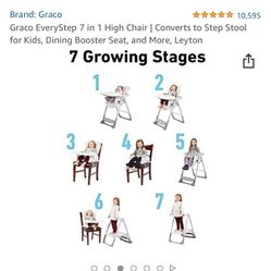 New GRACO 7 In 1  High Chair