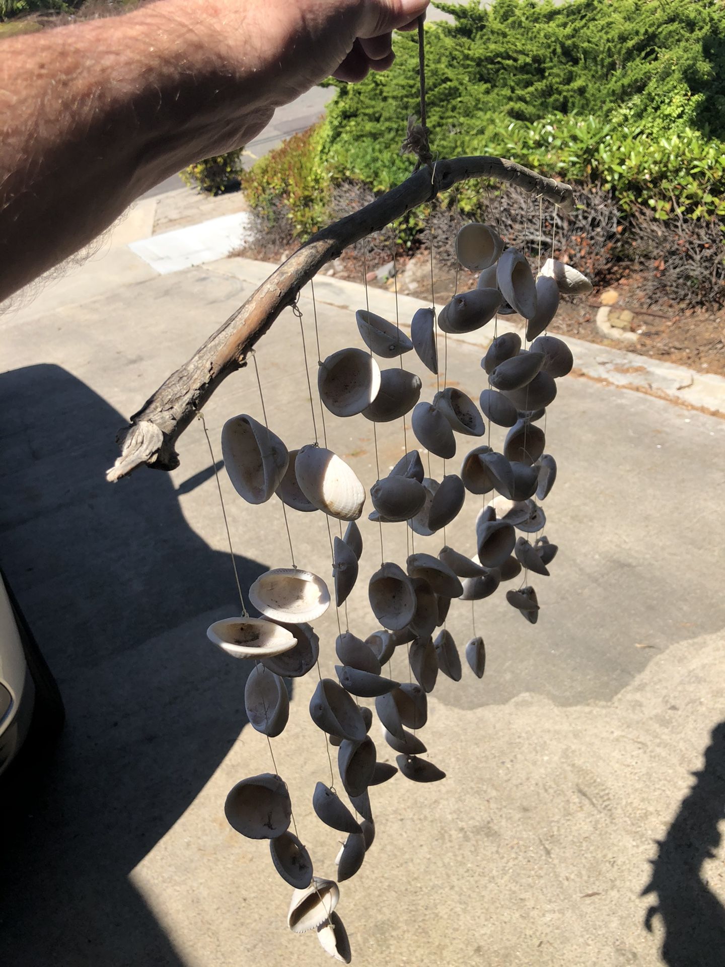 Wind Chime- Folk Art- Shell- Garden Art