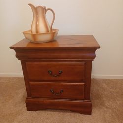 Night Stand With Pitcher And Basin
