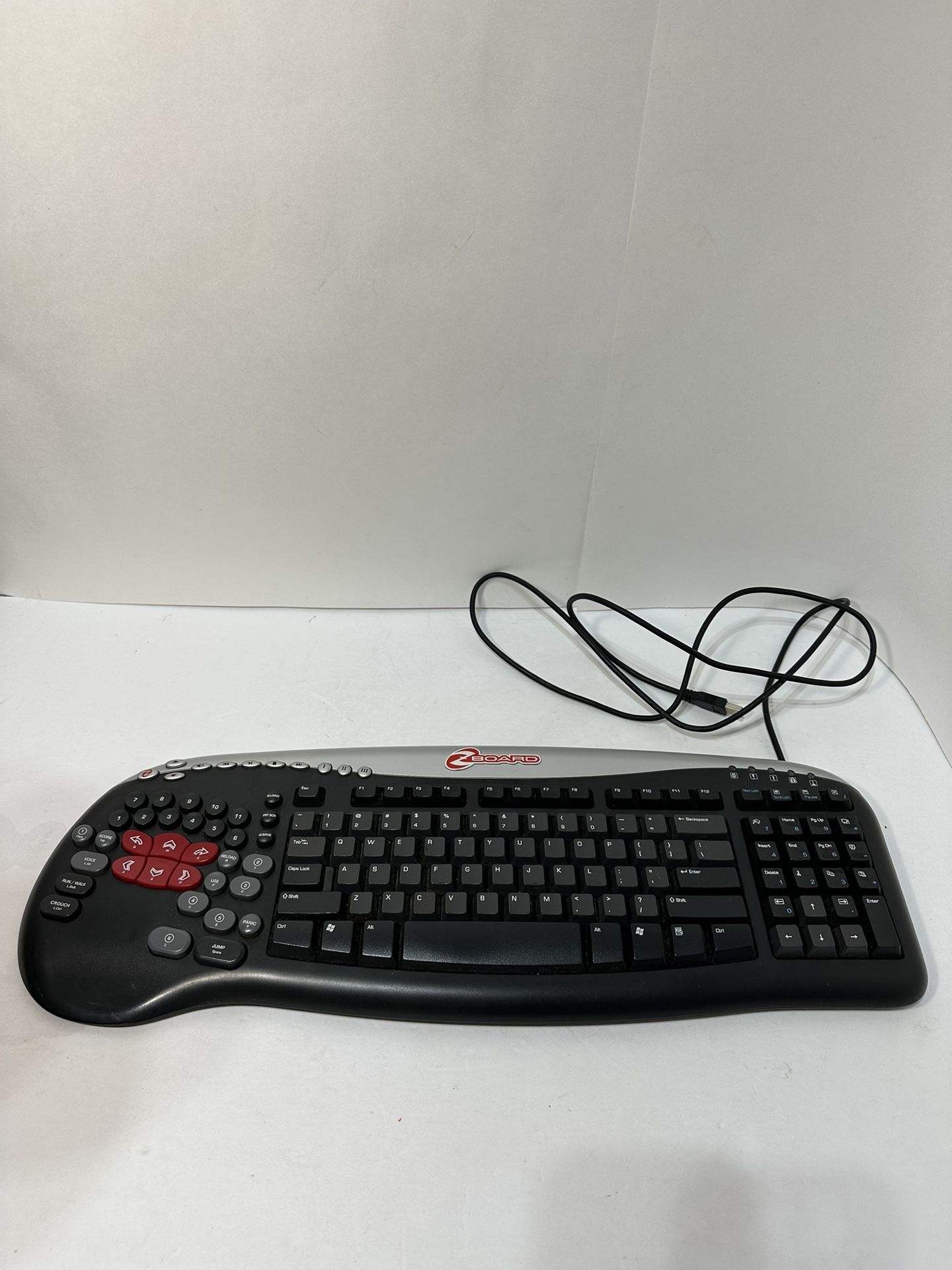 ZBoard MERC Gaming KeyBoard Model # KU-0453 Microsoft, Preowned