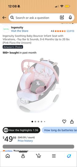 Ingenuity baby bouncer music and vibration options