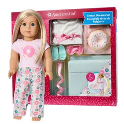 American Girl doll #100 with PJs gift set