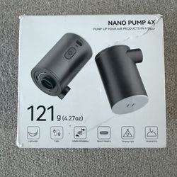 USB Rechargeable Portable Air Pump for Inflatables, 1600mAh Battery & Camping Light