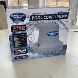 Superior Pool Cover Pump 2100 GPH Submersible 92395