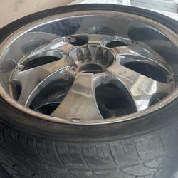 Set Of 4 Rims And Tires