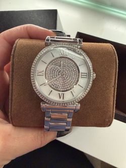 Michael Kors Crystal Pave Two-Tone Wa