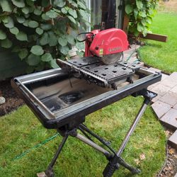 Husky Tile Saw And Stand