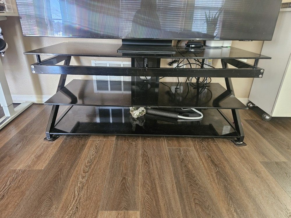 Whalen Xavier 3-in-1 television stand in sleek black