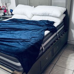 King bed set storage 2 bunkie boards