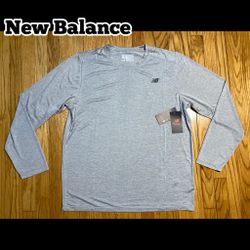 New Balance NB Dry Fit Long Sleeve Gray Shirt Men’s XL New!