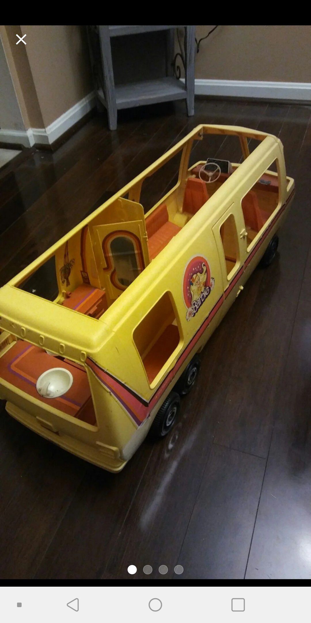 Vintage Barbie yellow Camper bus