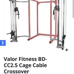 Valor Fitness BD-CC2.5 Cage Cable Crossover for BD 11  / BD41  – NEW IN BOX