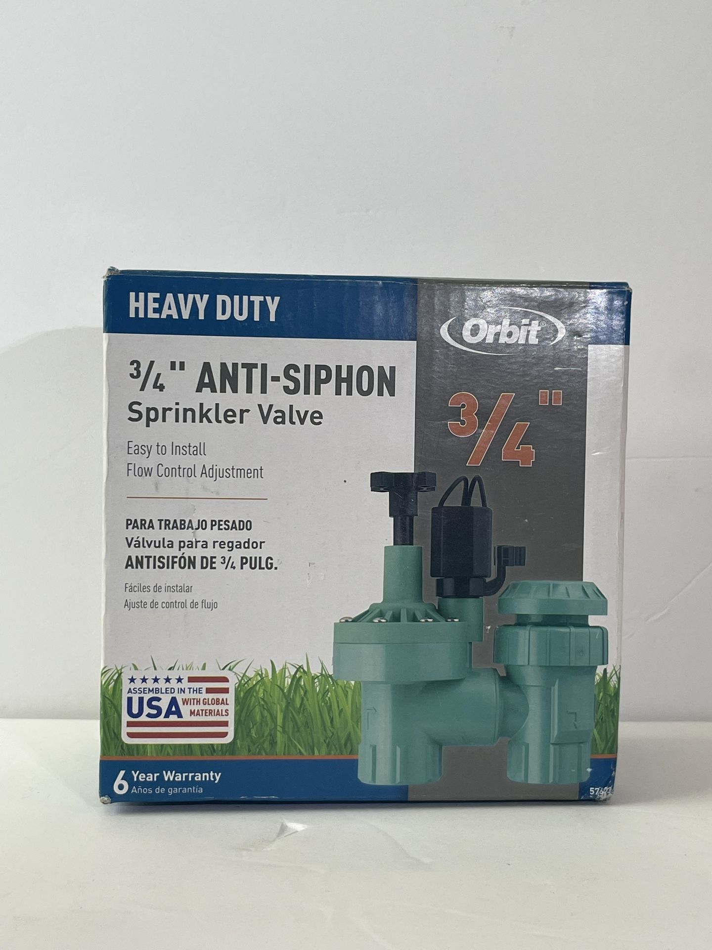 Orbit 3/4 inch Anti-Siphon Sprinkler Valve, 57623-20 Made In USA Open Box