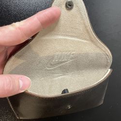 Leather Nike Sunglasses Sun Eye Glasses Case Brown Gray