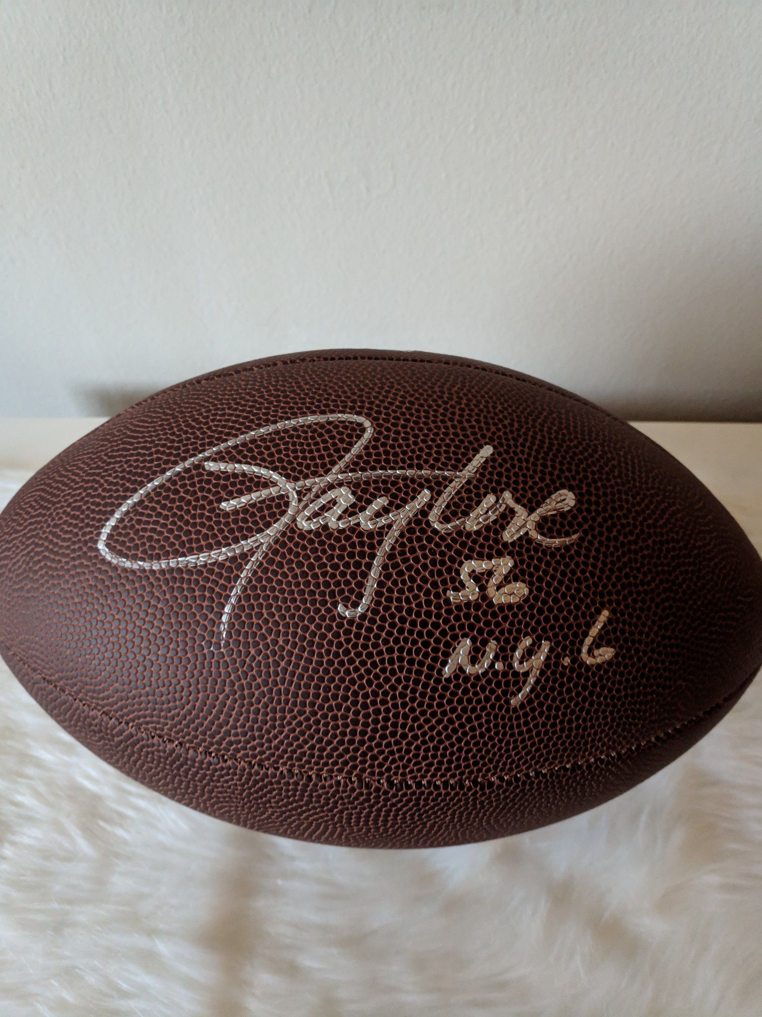 *NY GIANTS* (L.T.) Lawrence Taylor Autographed Football with COA