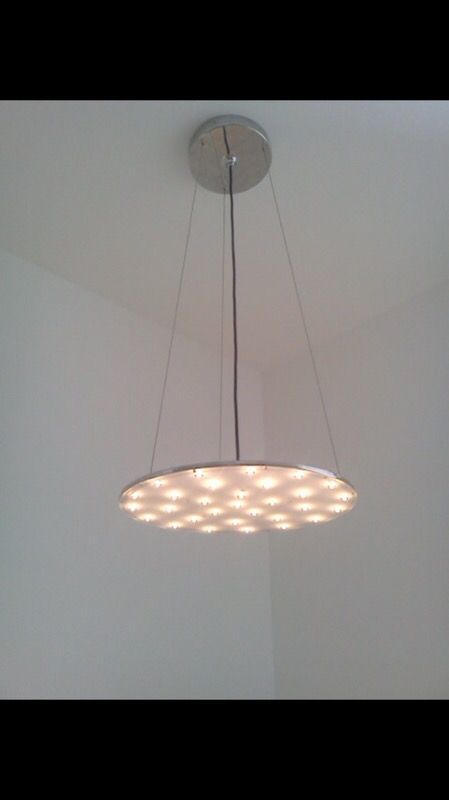 IKEA Klor LED nickel plated pendant lamp