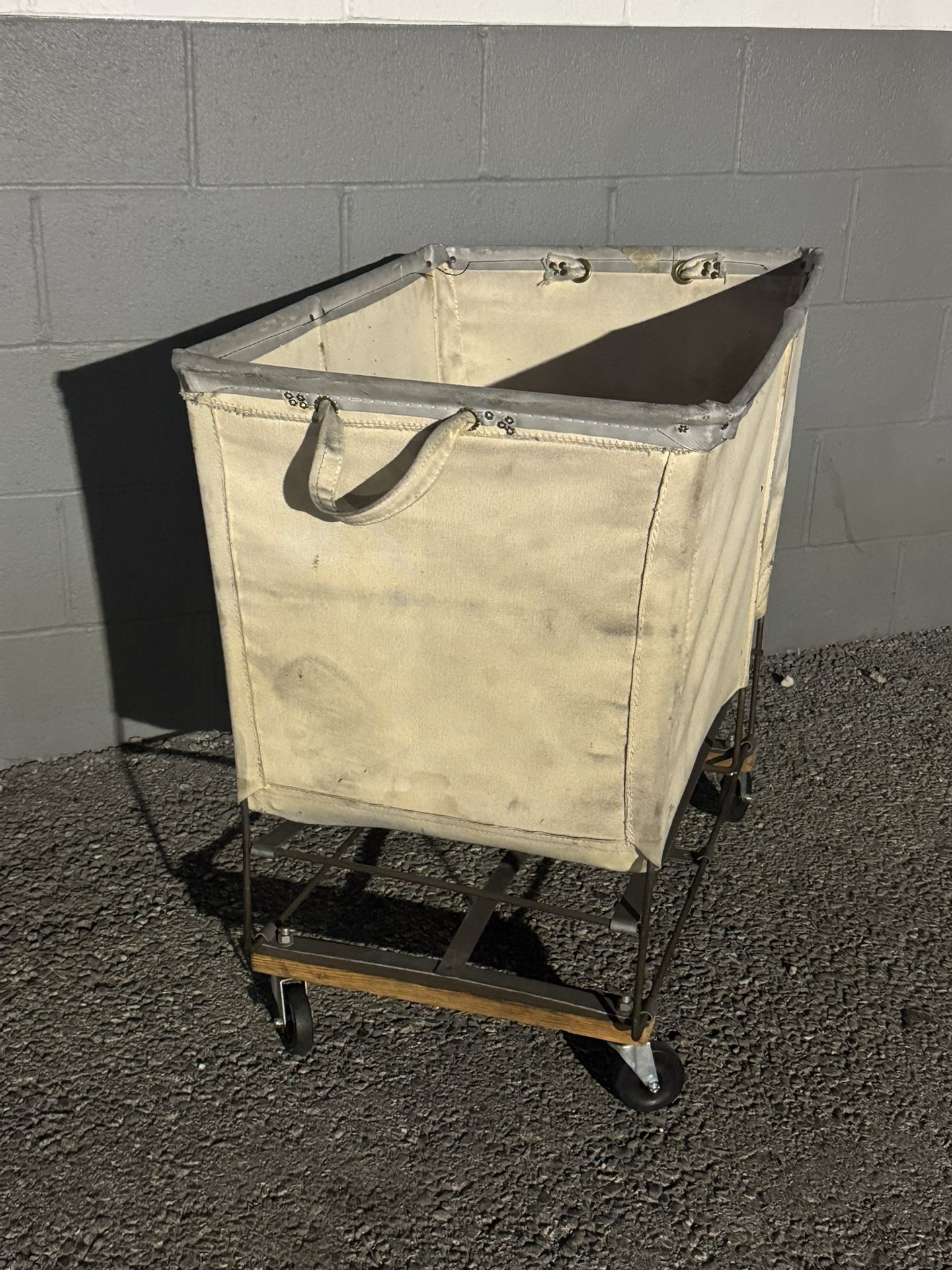 Rolling Canvas Laundry Cart