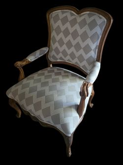 Elegant French Provincial Accent Armchair – Upholstered