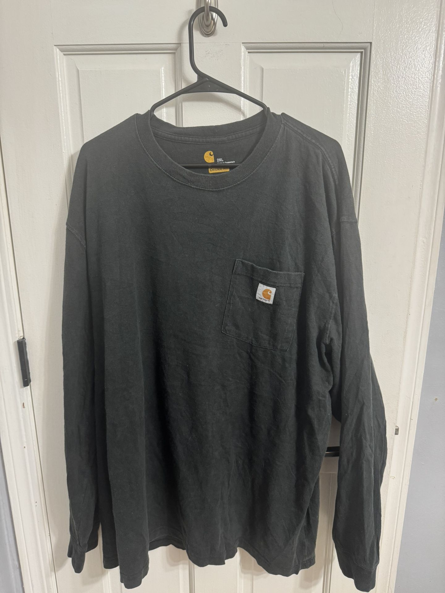 2X MEN CARHARTT BLACK ORIGINAL FIT LONGSLEEVE