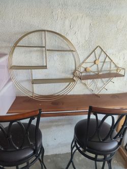 Two gold shelves both One price