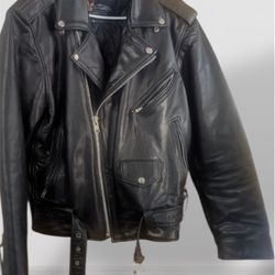 Genuine Leather Bike Moto Motorcycle Jacket Large X Element