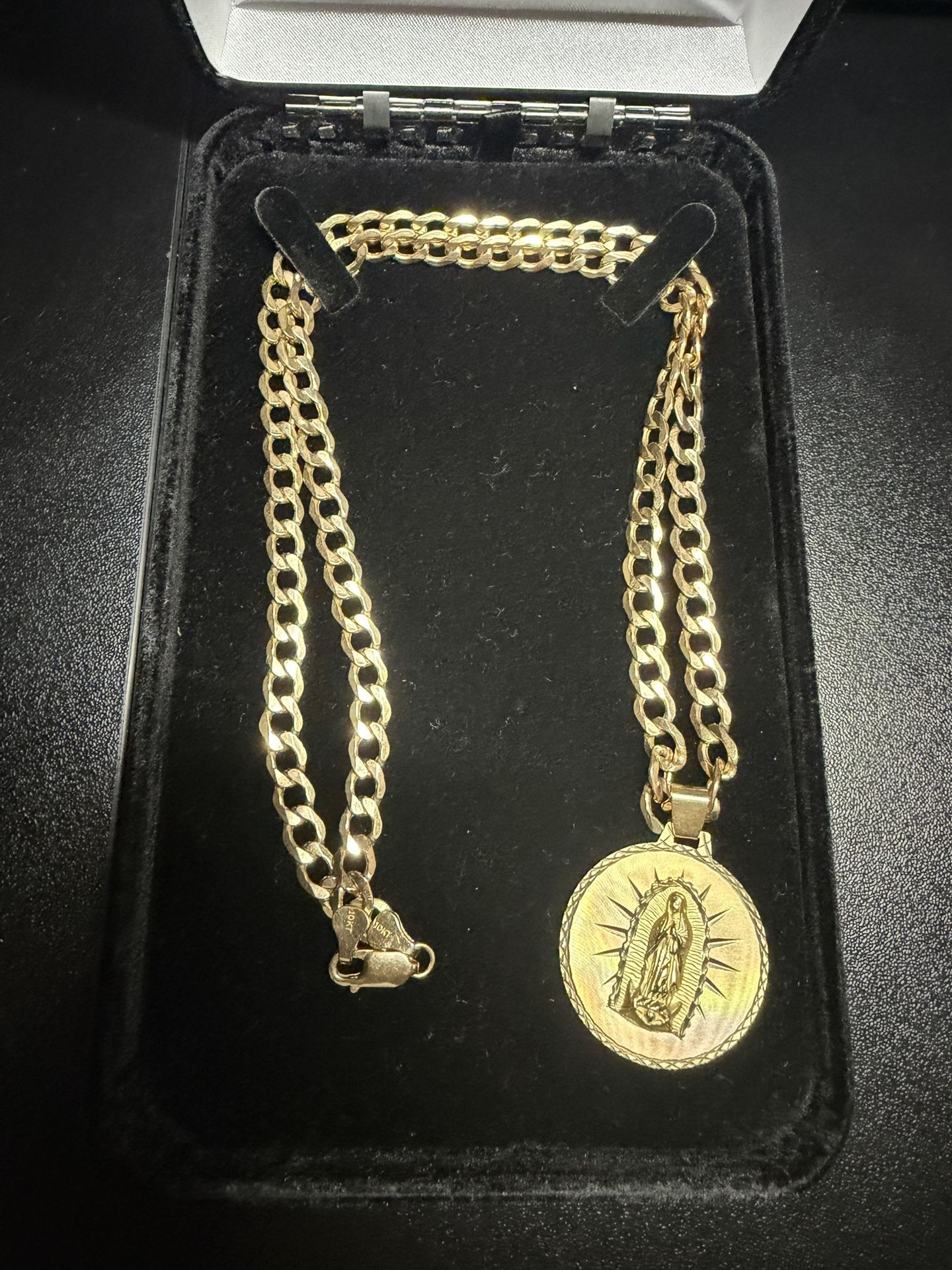 10kt Chain And 14kt Charm
