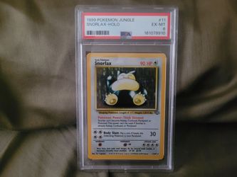Rare 1999 Pokémon Snorlax Jungle Holographic Trading Game Card Graded By PSA 6 Very Reasonable Offers Considered