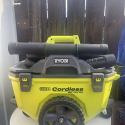 RYOBI ONE+ 18V 6 Gal. Cordless Wet/Dry Vacuum (Tool Only) with Hose, Crevice Tool, Floor Nozzle and Extension Wand