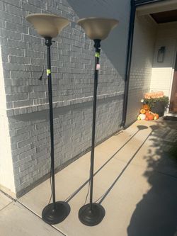 Torchiere Floor Lamps – Set of 2
