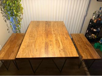 CB2 Acacia wood table