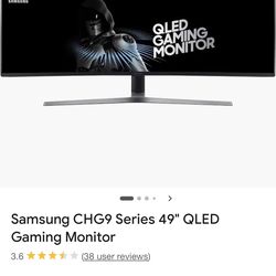 Samsung  CHG9 Series 49" QLED Gaming Monitor - Like New!