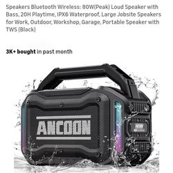 NEW ANCOON WIRELESS BLUETOOTH LOUD SPEAKER