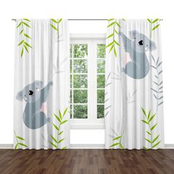 Koalas Window Drapes Curtain Brand New ! Total Of 6 Panels