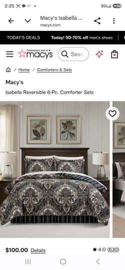 MACY'S king size reversible comforter sets