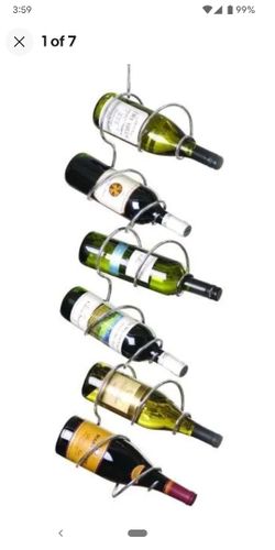 Hanging Wine Rack / Display - Climbing Tendrils Design by  Oenophilia
