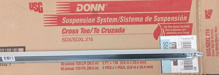 Donn Suspension System Cross Tees 2ft
