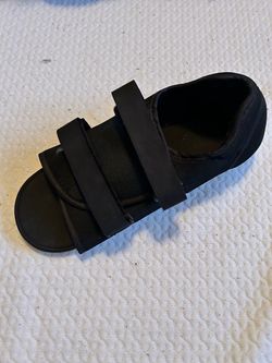 Cast Cover Black Velcro Strap Sandal