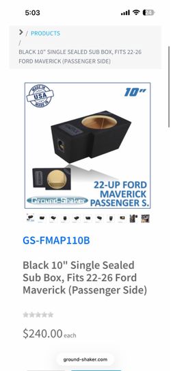 Maverick 10” sealed box ground shaker