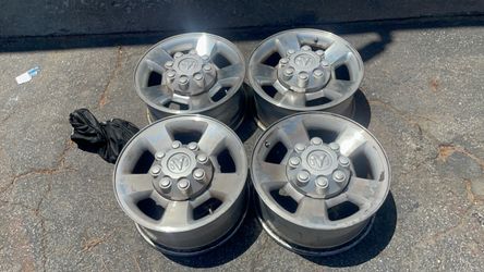 17-inch Dodge Ram 2500 or 3500 Wheels with Caps & Lugs 8 on 6.5 inches