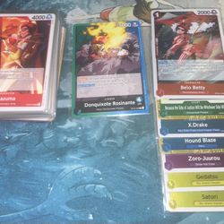 ONE PIECE OP5  “LOT” of 47 Cards TOTAL W/ 1 Leader & 7 Rares